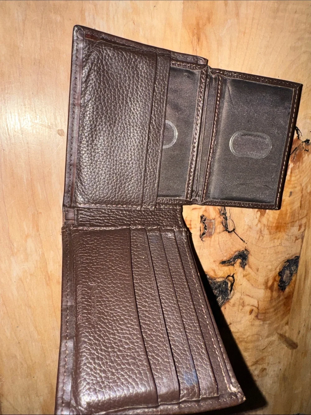 Nocona Tooled Brown Leather Bifold Wallet